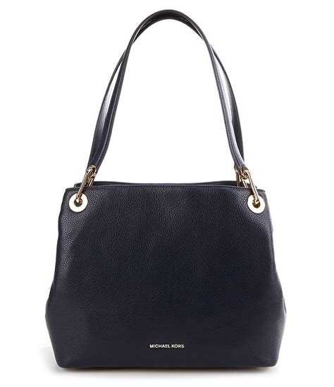 michael kors raven lg shoulder tote black|michael kors large raven bag.